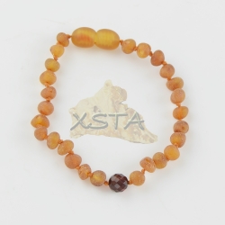 Amber Teething bracelet with round beads